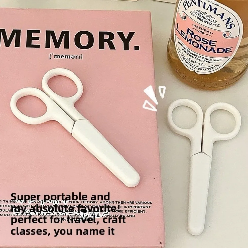 مقص القرطاسية الأبيض النقي اليدوية واقية مقص الأطفال الفولاذ المقاوم للصدأ مع غطاء قطع الورق أداة DIY بها بنفسك سكرابوكينغ