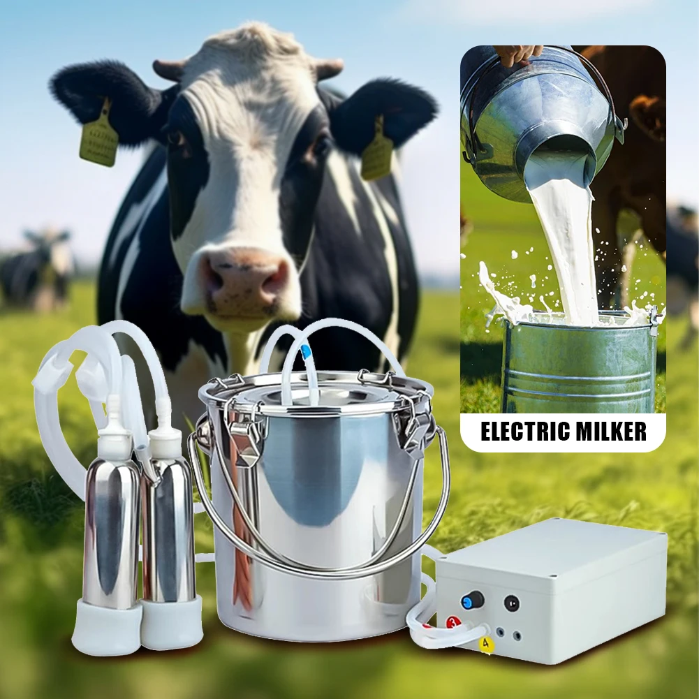 Cow Sheep Milking Machine Electric Milker Household Stainless Steel Veterinary Milk Sucking Equipment Animal Husbandry Equipment