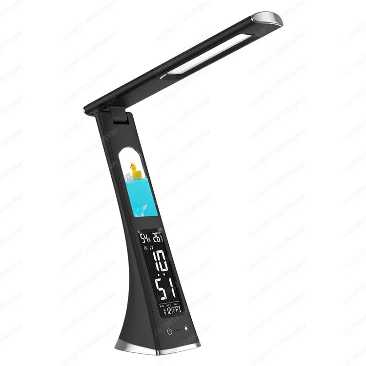 USB Powered Table Lamp with Starry Night Light, Multi-Function Digital Calendar Alarm Clock for Desk Decor & Bedside