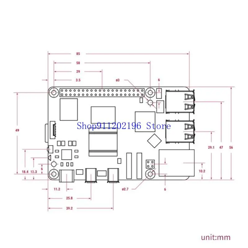 P82A For RPi 5 4G 8G BCM2712 Starter 5V 5A Power Supply for Building Mini Game Console/Workstation/Media Centers