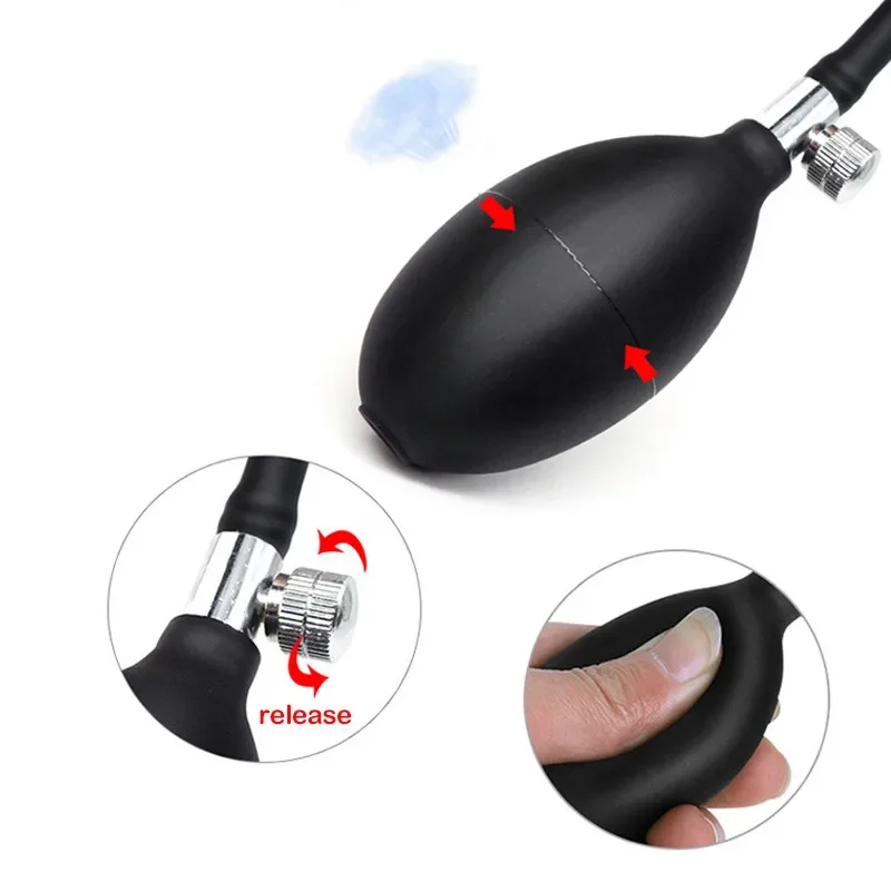 Boule Gonflable en Acier et Silicone, Dilatateur Anal, pour Élargir l'Anus, Portable