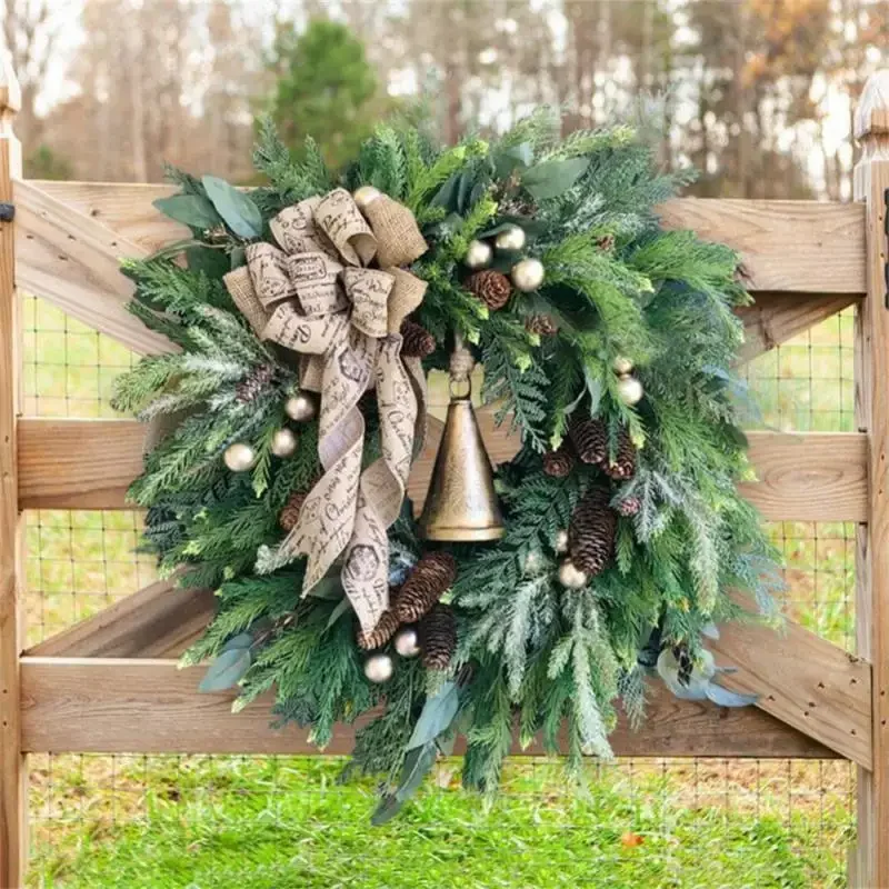 Christmas Wreath Christmas Garland For Door Window HomeDecor Hanging Thanksgiving Leaf Pumpkin Pendant Harvest Courtyard Garland