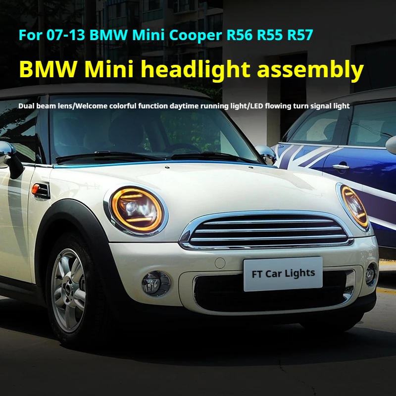 MINI ミニクーパー R55 R56 R57 プロジェクターヘッドライト超美品 BMWミニクーパーR56/R55/R57 LEDプロジェクターヘッドランプ