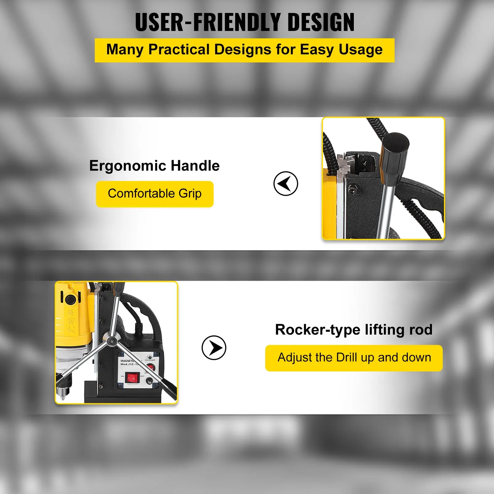 MD13 Magnetic Drill Press 8500N Magnet Force TableTop 750W Multifunctional Electric Portable Bench Core Drilling Machine