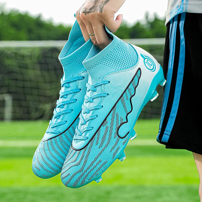 

2025 High Top Football Shoes KELME Adult Futsal Football Boot Artificial Turf Professional Carbon Plate TF Match Trainin Soccer