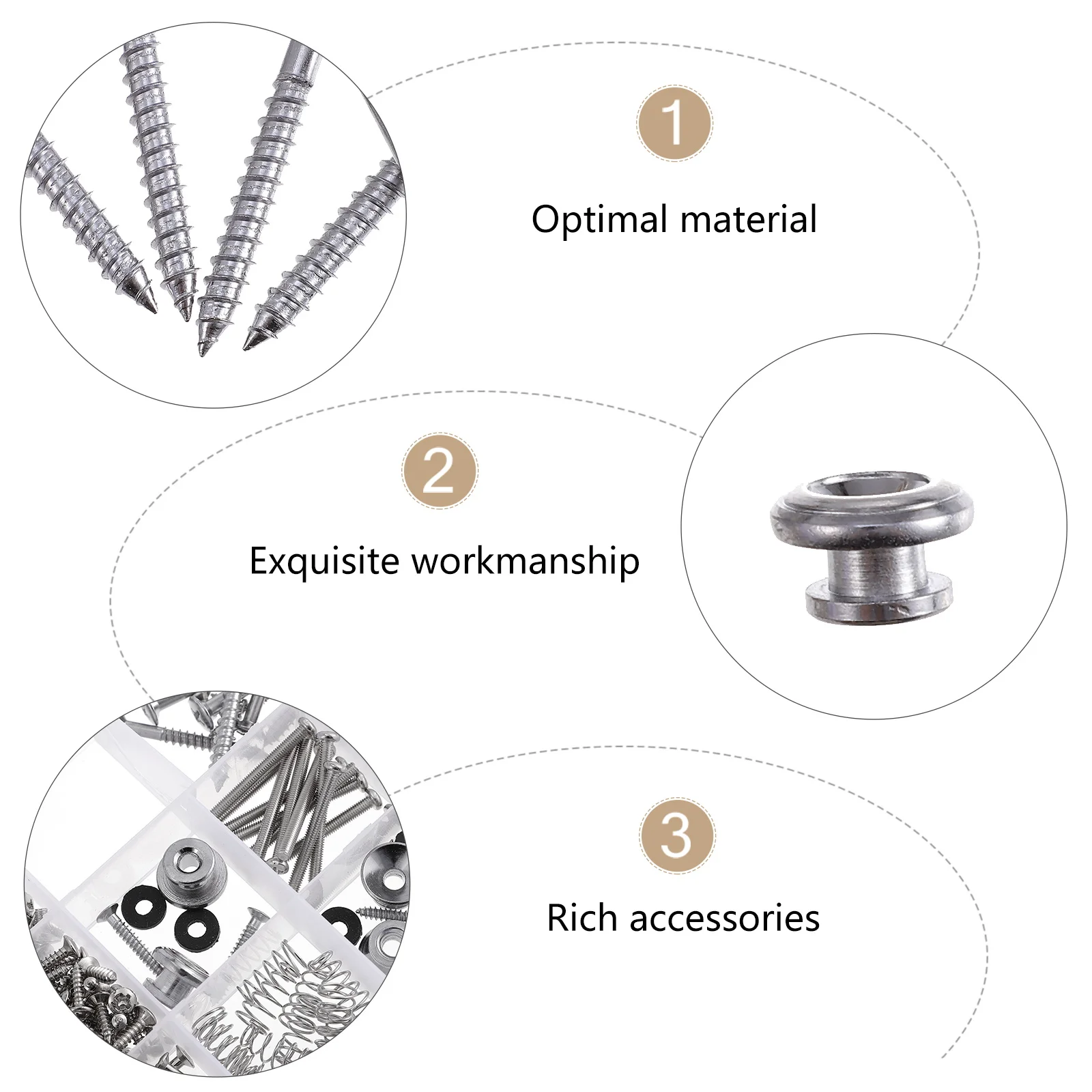 

Electric Guitar Repair Tools Kit Stainless Steel Nut Files Screw for Pickup Ring