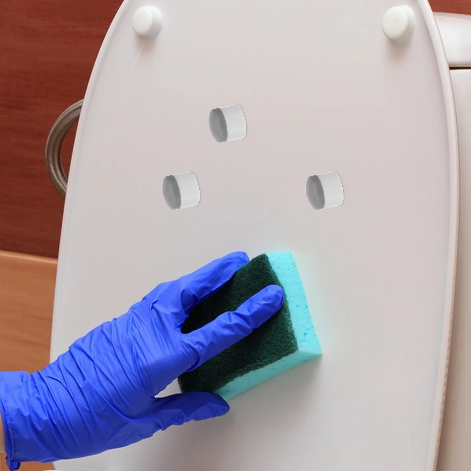 

8Pcs Self Adhesive Toilet Seat Bumpers Universal Silicone Buffer Pads Silent Cushion Stopper Anti-Slip Toilet Lid Stabilizers