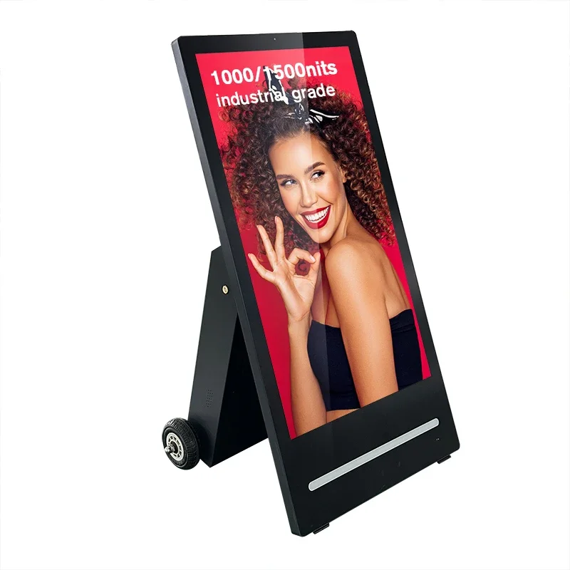 Sunshine Readable Advertising Outdoor LCD Screen Digital Player Display Charging Sign Waterproof Portable Battery Poster