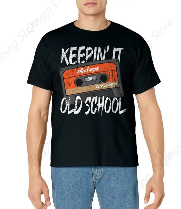 Old School Hip Hop Vintage Mixtape Cassette Tape T-Shirt