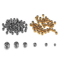 100/120pcs 1.5 2 2.5 3 3.5 4mm Stopper Spacer Beads Stainless Steel Positioning Ball Crimp End Beads for Jewelry Making Supplies