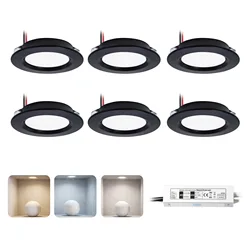 RV Interior Camper Reading Roof Lights 12V Recessed LED Ceiling Lights Panel Motorhome RV Ceiling Lamps Caravan Boat Downlights