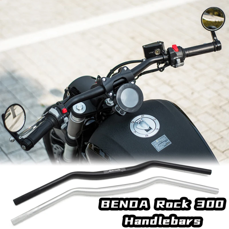 

Motorcycle Handle Bar Custom-Make Motorbike Handlebar Carbon Steel SUS Aluminium Scooter Handlebar for BENDA Rock 300