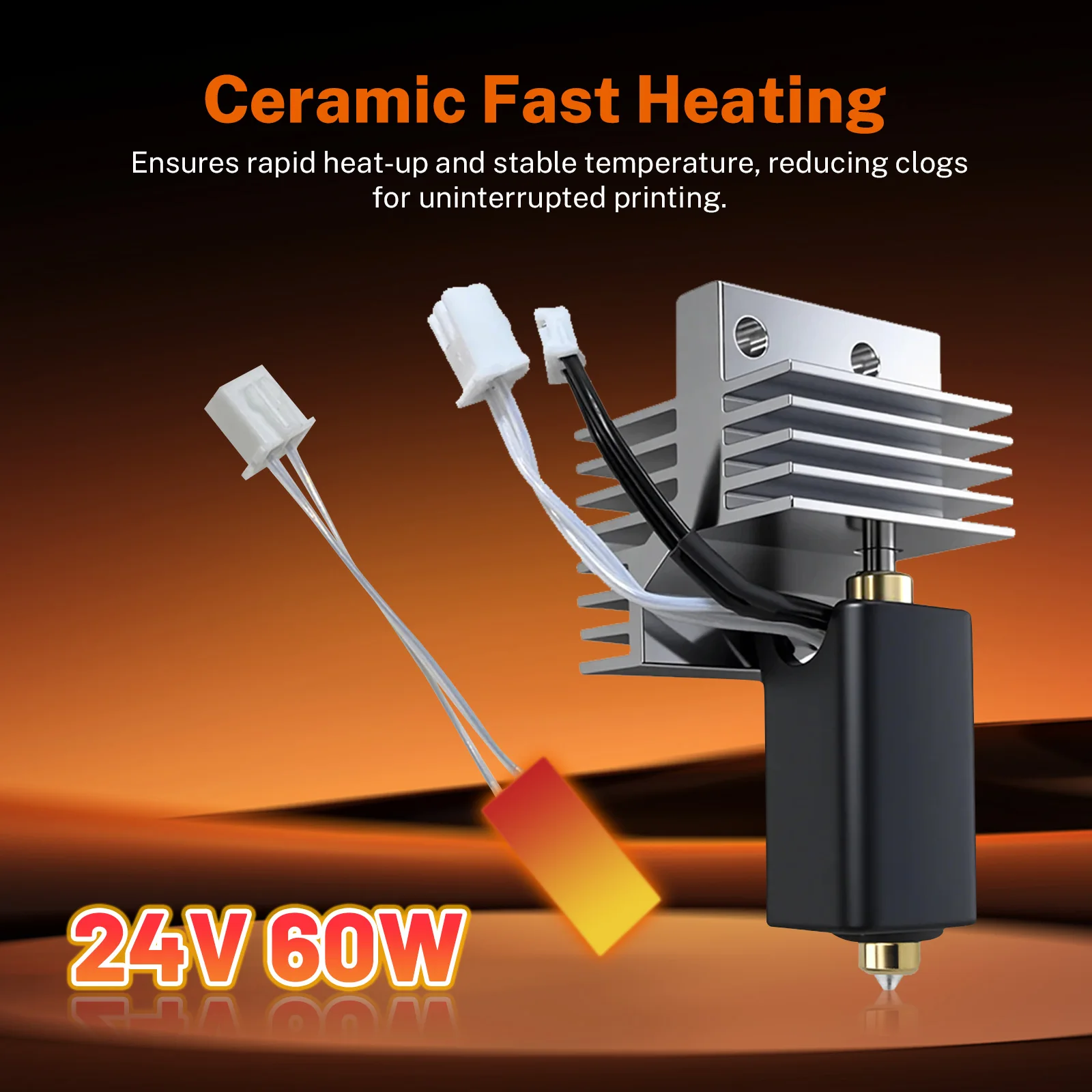 2 PCS For ELEGOO CC Hotend 0.4mm Bimetal Nozzle Assembled Extruder Ceramic Hotend Kit for Elegoo Centauri Carbon Hot End Kit