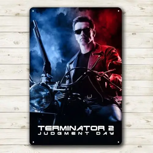 1d,Terminator 2 Judgement Day Movie Metal Poster Tin Sign - 20x30cm Plate