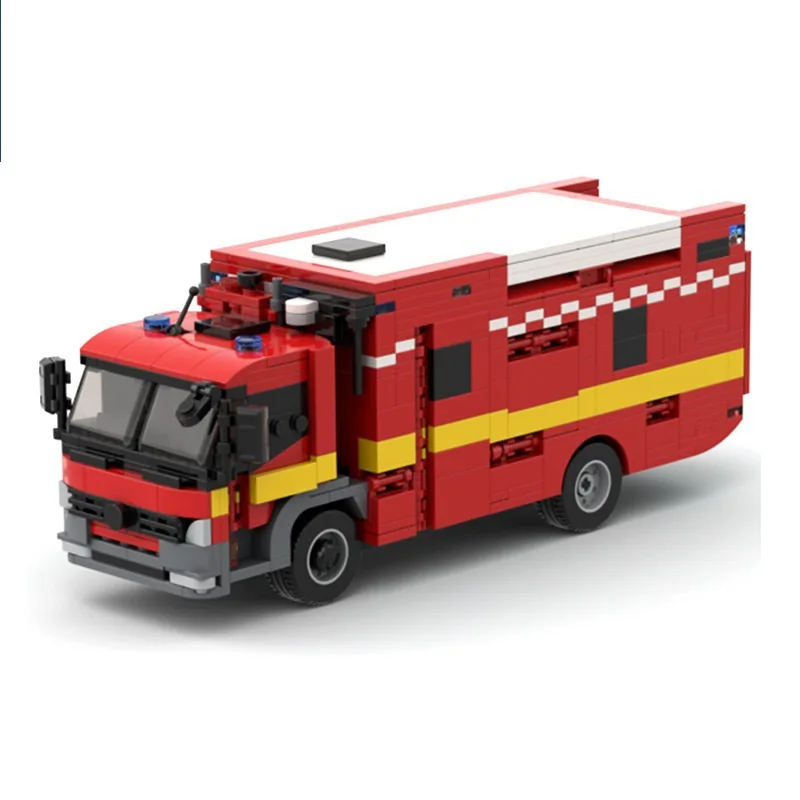 

DIY Fire Rescue Headquarters Building Blocks Set Simulation Urban Fire Station Bricks Toy For Kids Adults