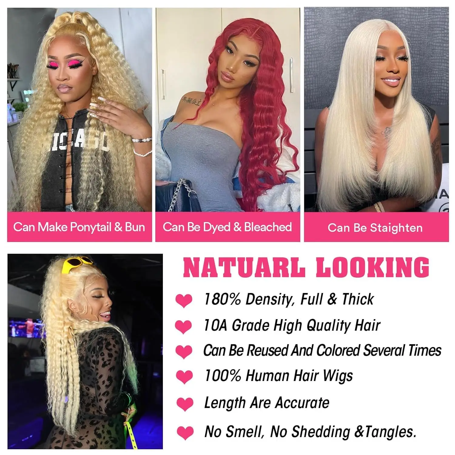 30 Inch 613 Lace Front Wig Human Hair Blonde Wig Human Hair 613 Deep Wave HD Lace Front Wigs 200% Density Pre Plucked For Women image 5