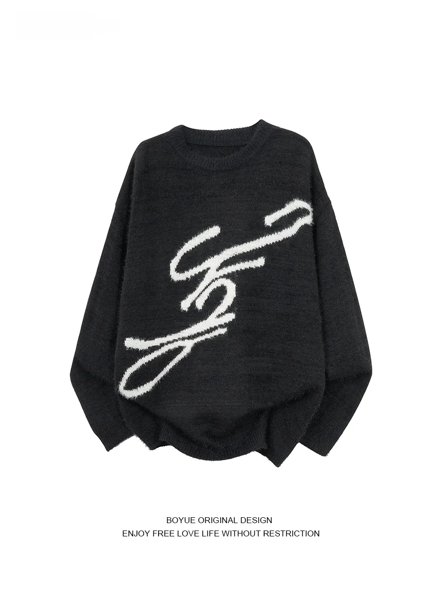 

Boyue Ленивый вязаный свитер, круглый, теплый, мягкий, повседневная, зимняя, мужская одежда, дышащая, с кисточками, универсальная, базовая посадка