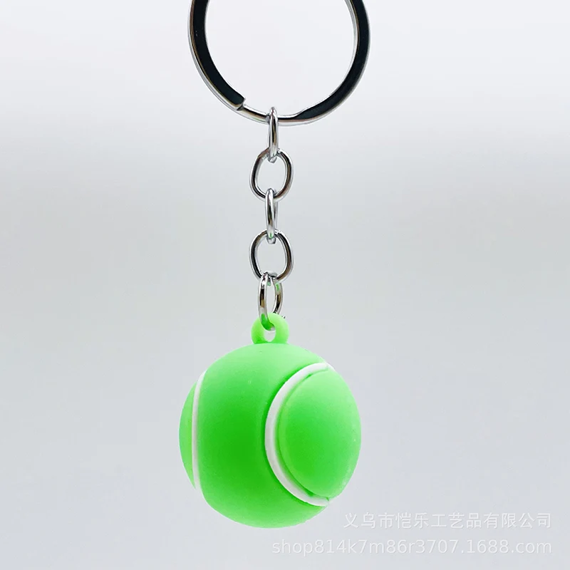 1 pc Silicone Football Basketball Key Chain Creative Volleyball Tennis Rugby Keyring Bag Car Keys Pendant Accessories