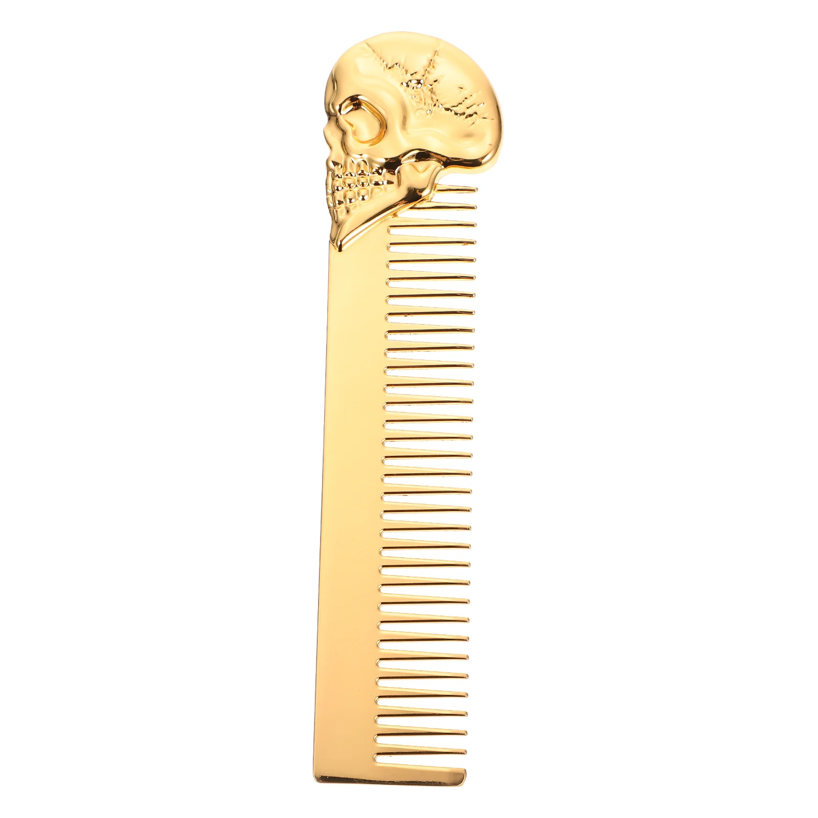 Comb Beard Oil Durable Pocket Men Hairdressing Accessory Portable Stainless Steel Zinc Alloy Golden Man