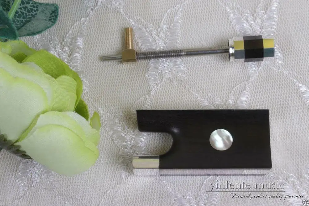 

4/4 Violin Bow Frog Eye Inlay Sterling silver parts High quality Bow Parts & accessories