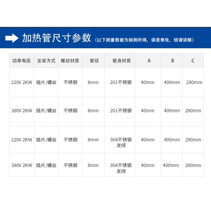 1PC 220v 1500w 2000w Electric  Heating Element Sauna Stove Oven Air Heating Element Baking Heater Tube SS201 SS304