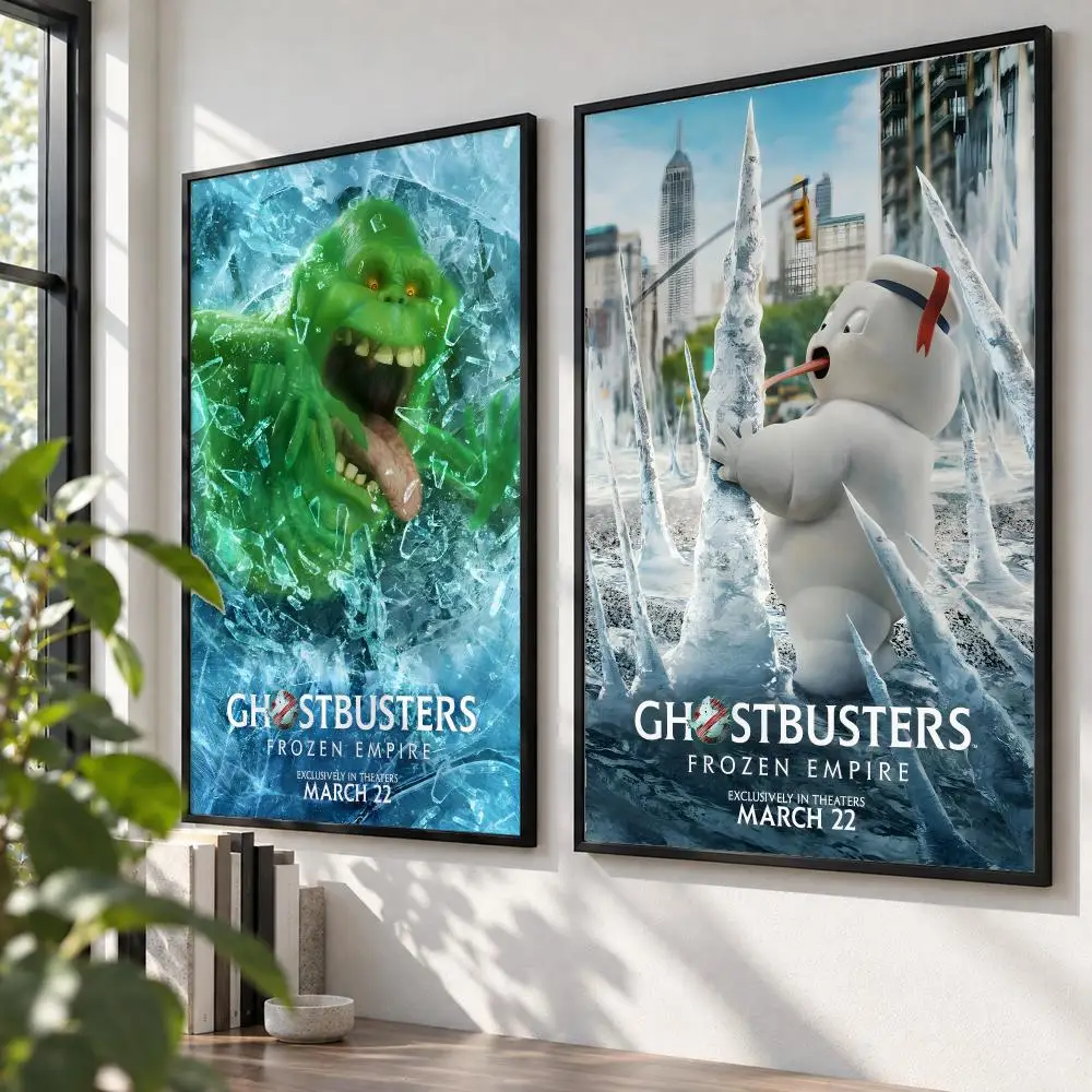 movie Ghostbusters Frozen Empire Poster HD Poster Self Adhesive Waterproof Wall Art Print Bedroom Living Room Modern Decor Gift