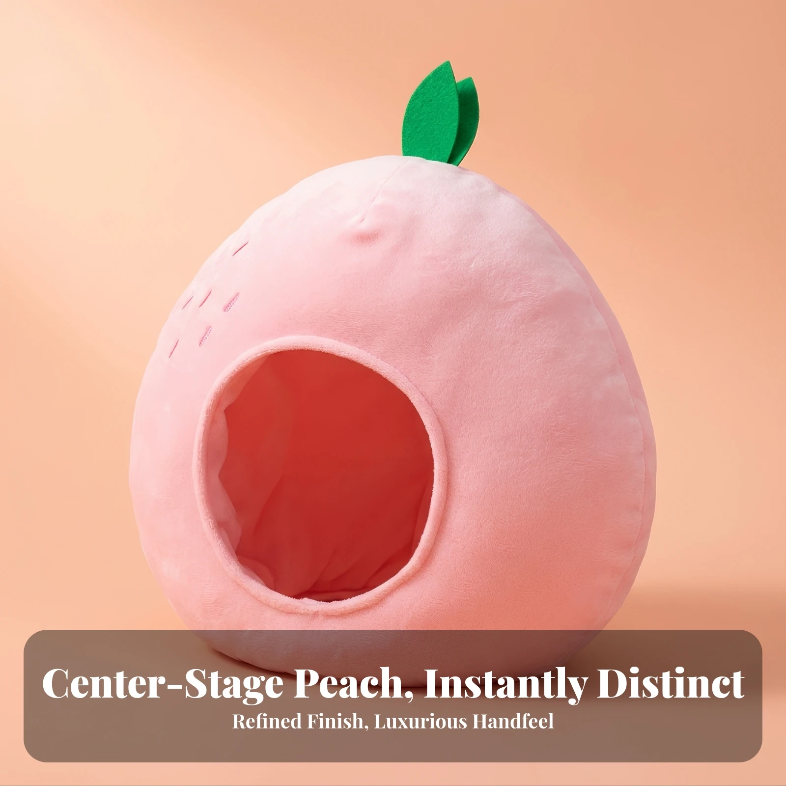 Peach Costume Headpiece Cute Peach Hat Stuffed Cap Soft Photo Prop Lightweight for Cosplay, Parties