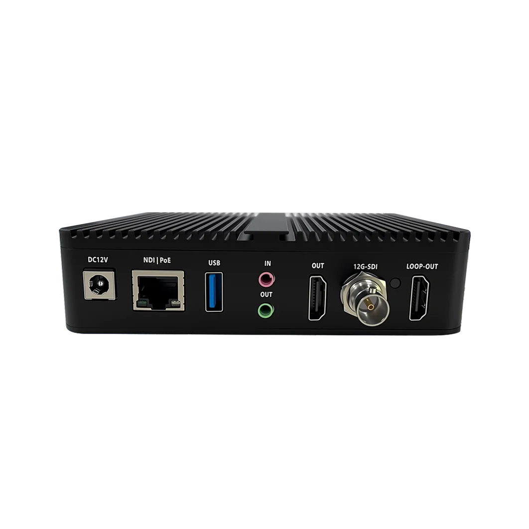 Professional 4K60 NDI 12G-SDI Live Streaming Encoder Decoder RTMP/RTSP Protocols AAC Audio for Studio Video Production
