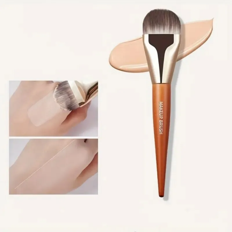 1/2 個の超薄型ファンデーションブラシ - 軽量フラットヘッドメイクアップブラシ、BB クリーム、コンシーラー、リキッドファンデーション、フェイスマスク用
