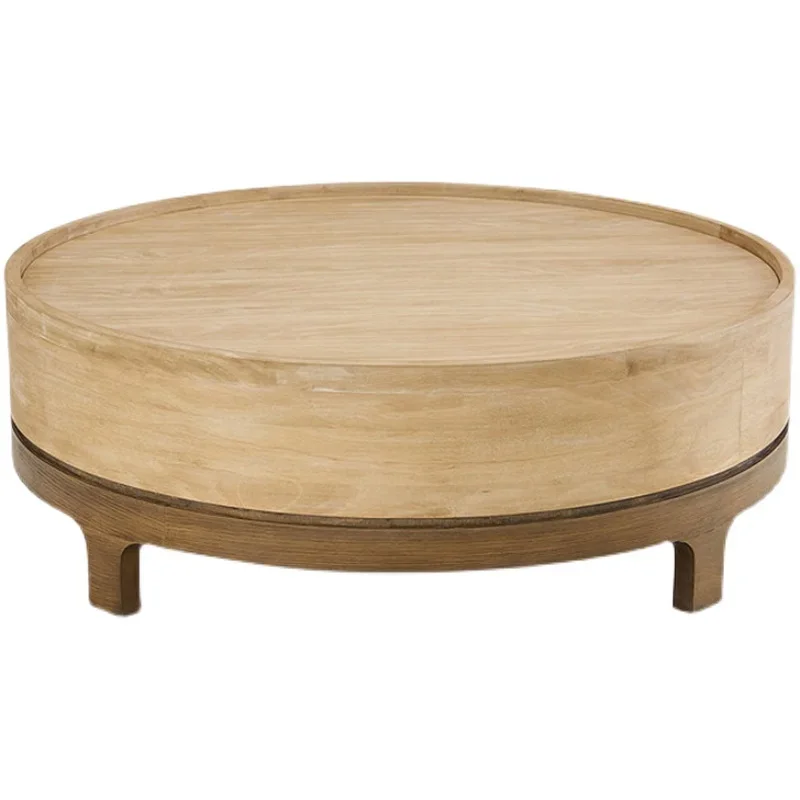 # Rustic Multifunctional Coffee Table Designer Storage Wood Coffee Table Living Room Minimalist Table De Salon Basse Furniture