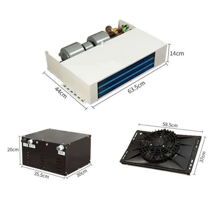 12V 24V 48V 72V DC Electric Refrigerated Unit for Van Truck Camper, Frozen Meat Freezer, Portable Refrigerator, RV Cold Storage