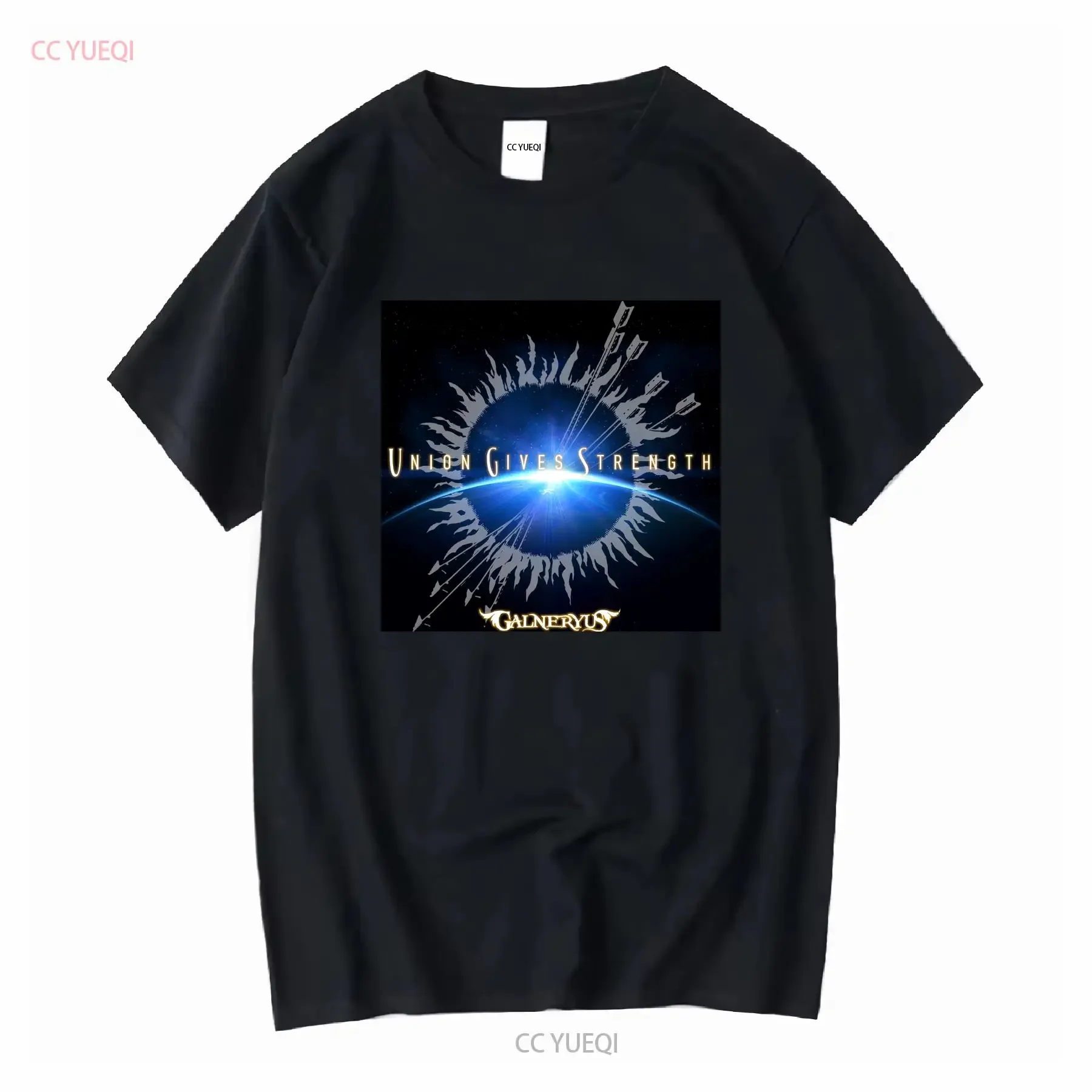 NWT 9239668379 Galneryus UNION GIVES STRENGTH art graphic T Shirt Size S 5XL vintage Washed homme fashion Versatile Stretched