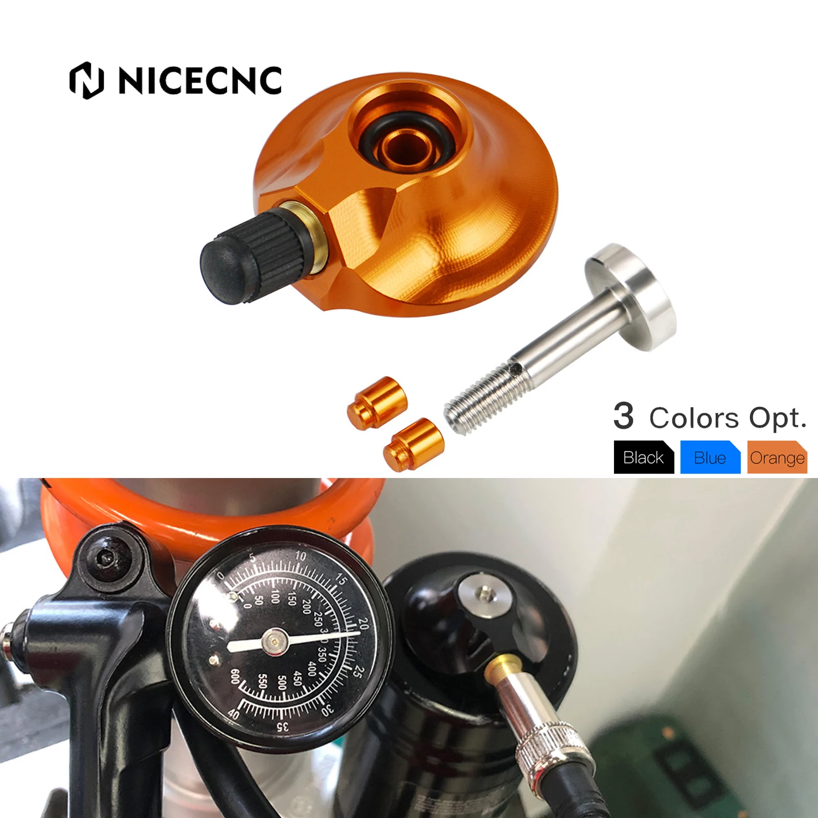 For KTM EXC 300 SX 125 2007-2022 SX SXF EXC EXC-F XC XC-F XCW 85 125 150 250 350 450 500 WP Rear Suspension Gas Valve 58mm 64mm