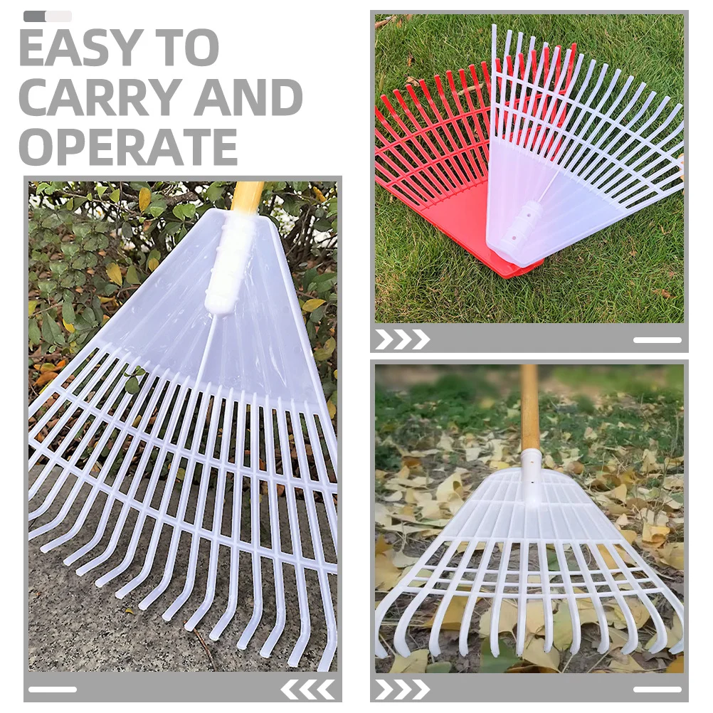 

Plastic Leaf Rake for Lawn Garden Fine Tooth Spacing Durable Lightweight Yard Rake for Leaves Cleaning Leaf Rakes