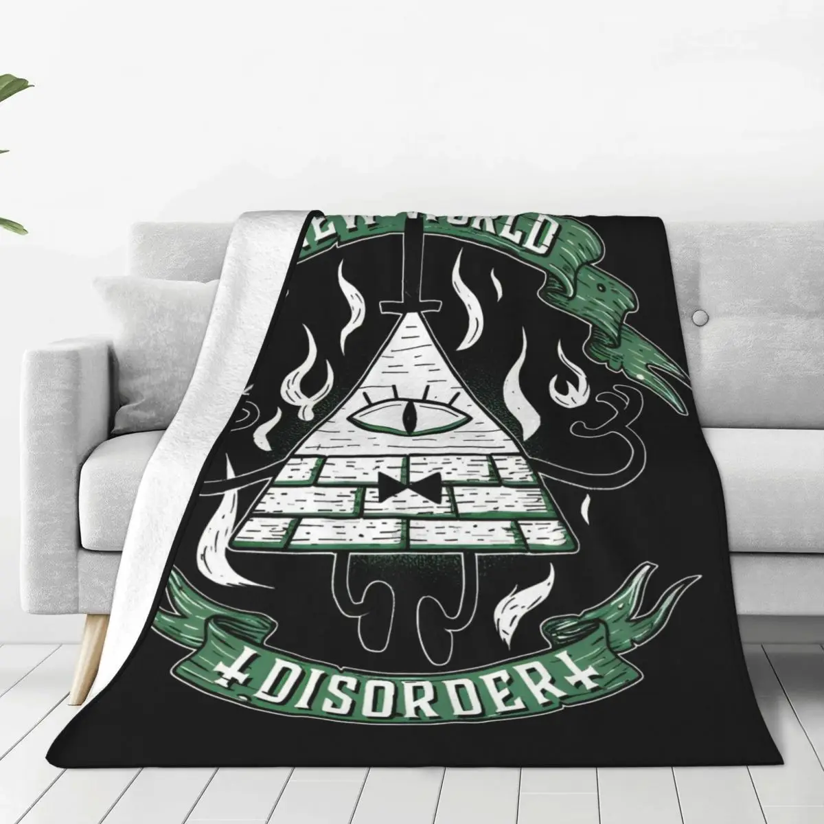 Gravity Falls Bill Cipher New World Disorder Blanket Fuzzy Funny Soft Throw Blankets Cartoon for Home Summer