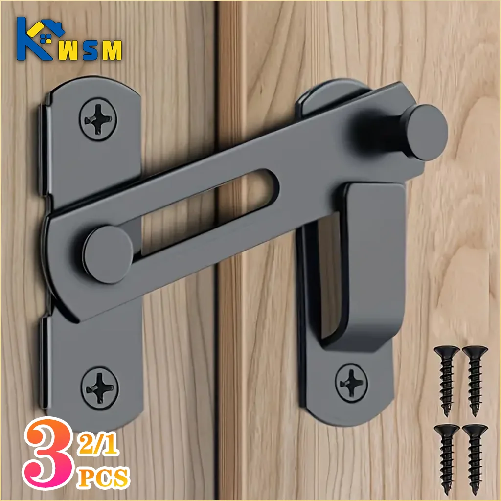 Baby Safety Sliding Door Latch Right Angle Door Bolt Lock Suitable for Barn Door Closet Wine Cooler Window Stopper Plug