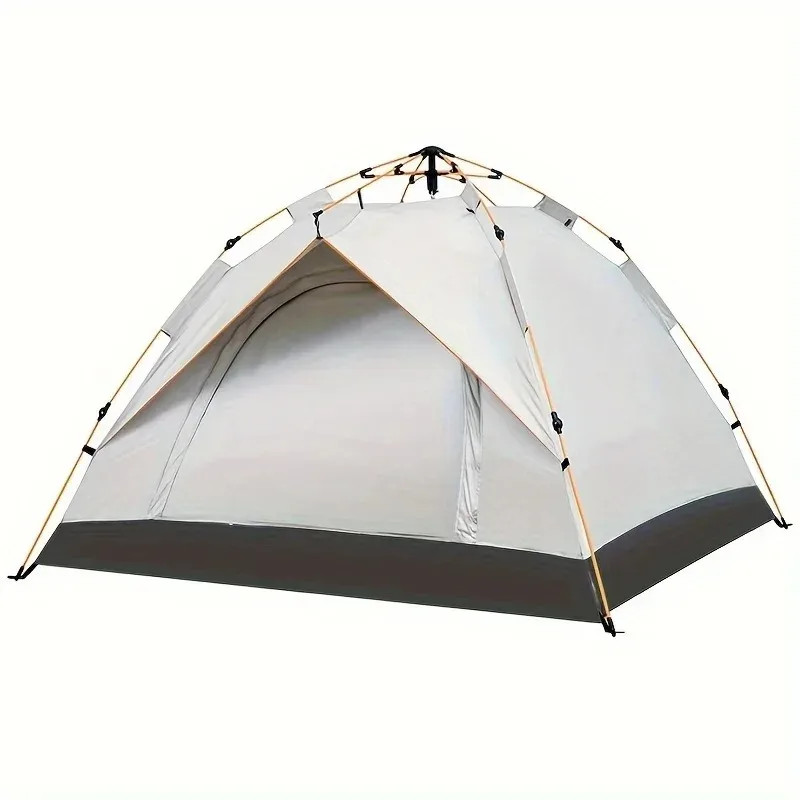 Triangle-Shaped Waterproof Outdoor Tent - Durable Polyester, Easy Setup, Double Layer Protection, Dual Doors, Hydrophobic Fabric
