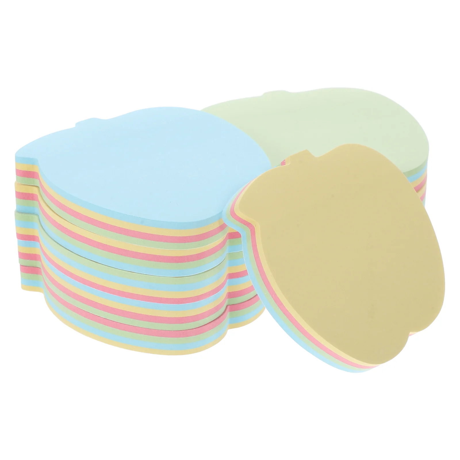 Portable Sticky Notes Paper Self-adhesive Reminder Pads Apple Shape Notepads Blank Scratch