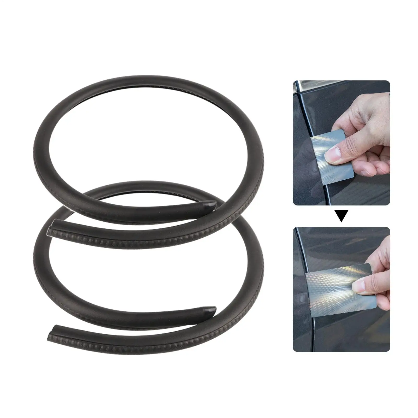 2PCS Automotive B-pillar Sealing Strip Snap-Type Car Door Rubber Seal Strip Noise Reduction Modification Silent Rubber Strip
