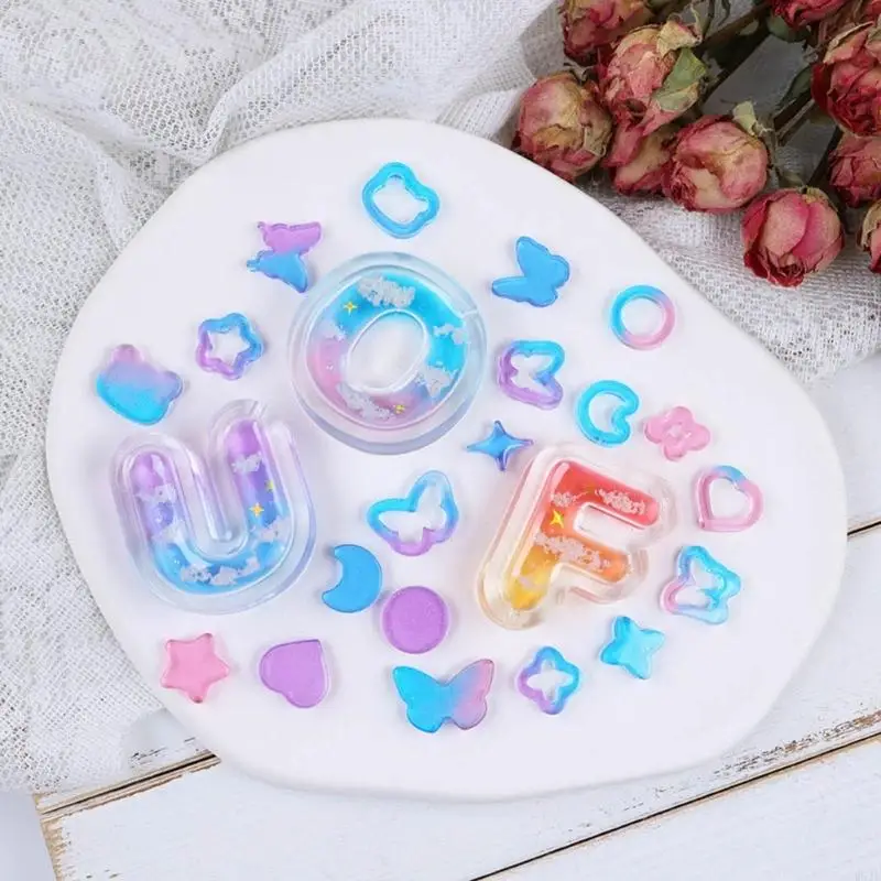 

R9JE Butterfly Silicone Mold Resin Shaker Mold DIY Pendant Keychain Jewelry