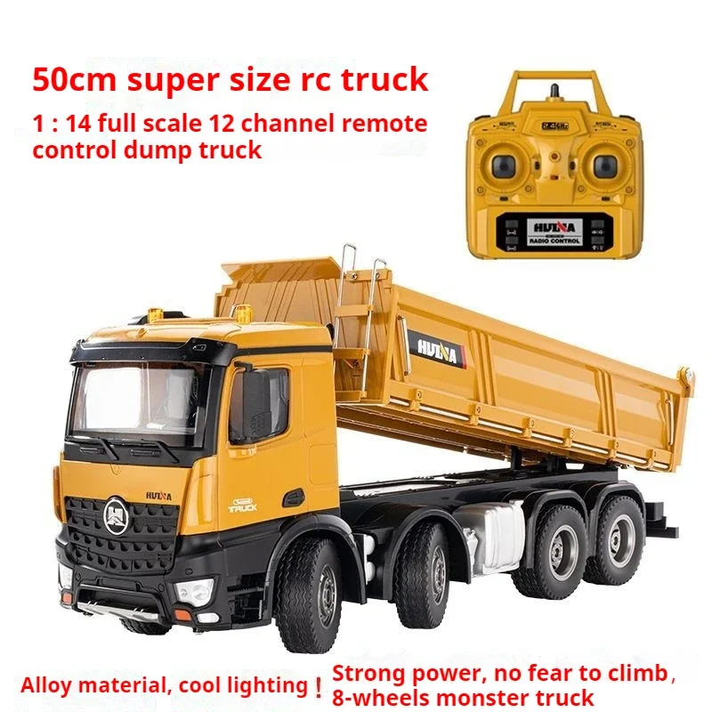 cool stuff gift:1:14 scale rc truck,50cm large 8-wheel rc cars,cool lights,2.4G remote control car model,kids toys,monster truck