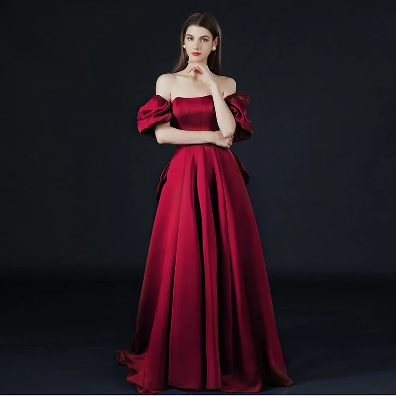 2024 One Shoulder Europe And The United States New Atmospheric Long Evening Dress