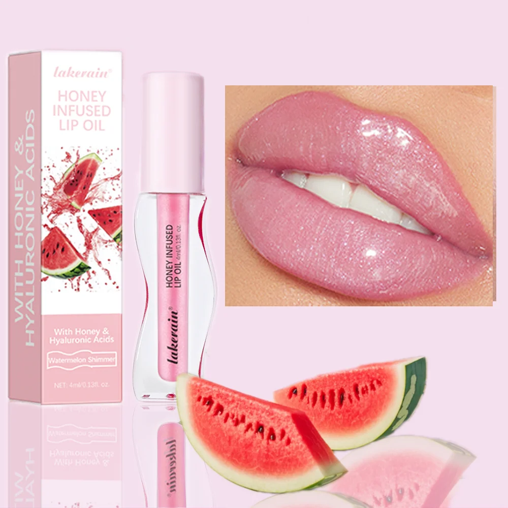 Fruit Lip Balm Oil Moistens Jelly Lip Gloss Honey Juice Lip Gloss Transparent Glass Lip Gloss Lip Protection Essence