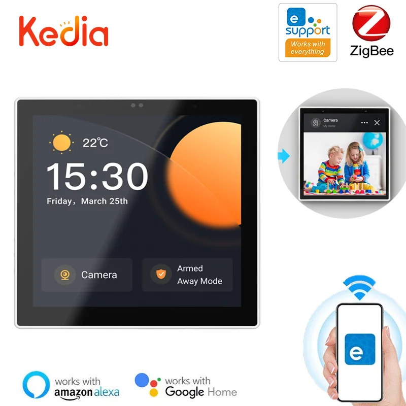 

Панель управления умным домом Ewelink CKPanel Pro, ЕС настенный выключатель для умного дома, встроенный Zigbee Hub Wok с Alexa Goole Home