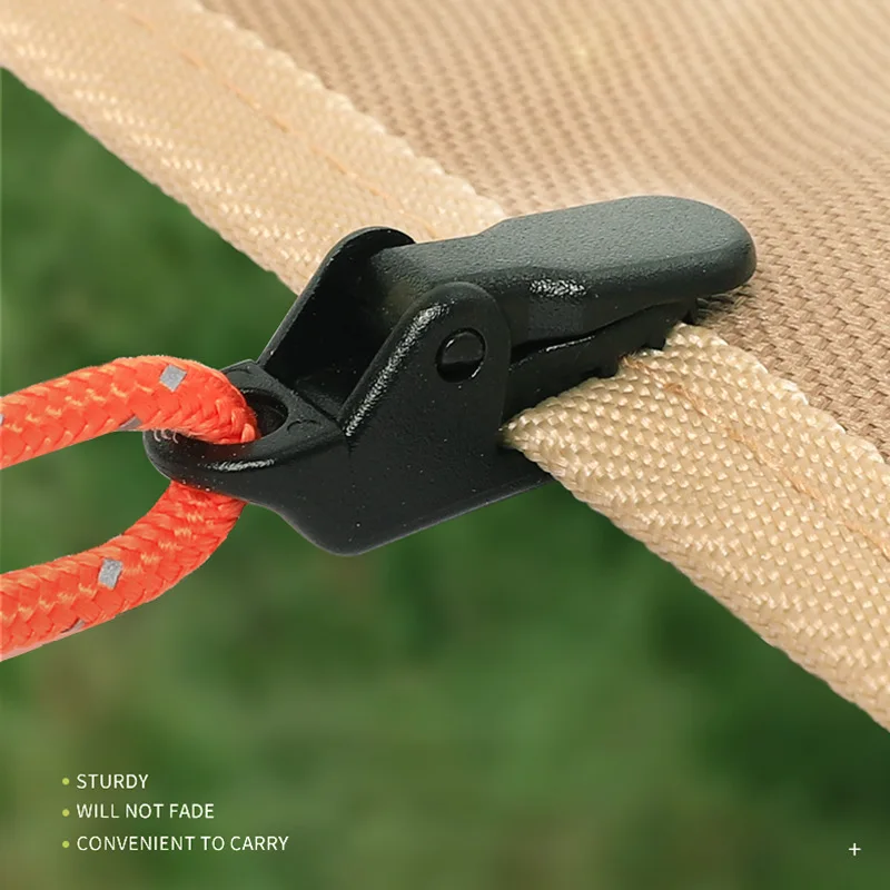 10/20/50pcs Sturdy Tent Clips Outdoor Tarpaulin Clips Anti-wind Fixed Camping Tent Hook Crocodile Clamp Clip for Outdoor Camping