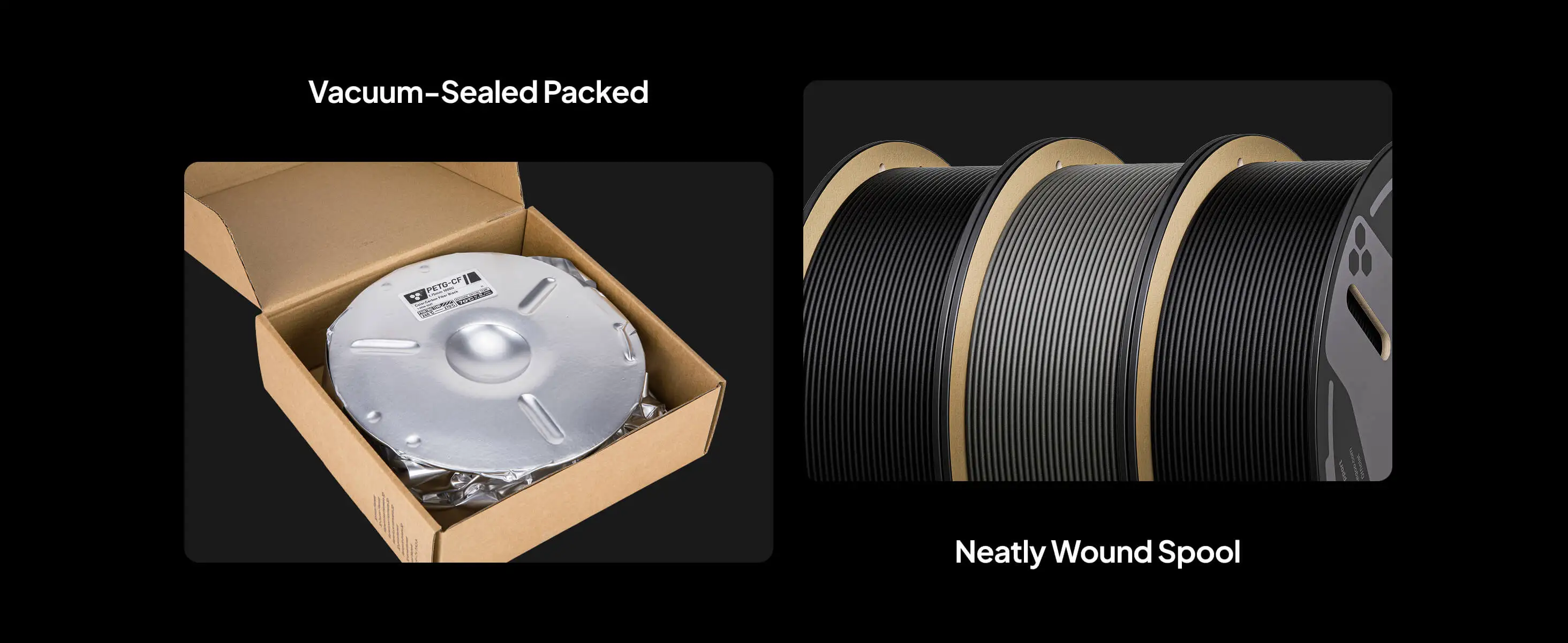 ELEGOO Carbonfaser PETG Filament 1,75 mm Schwarz 1KG, Hochfestes PETG-CF 3D-Druckfilament, Geeignet für die Meisten FDM 3D-Drucker – Detail 6