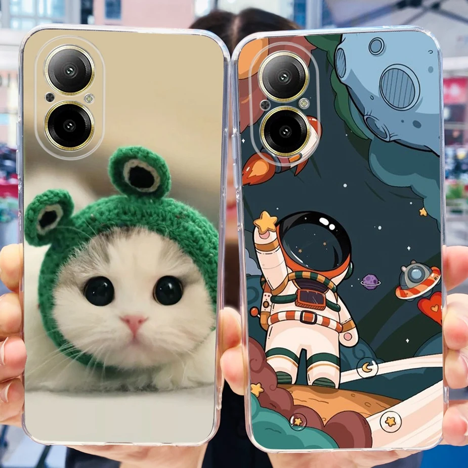 For Realme C67 4G Case RMX3890 New Fashion Painted Cover Clear Silicone Phone Cases For Realme C67 C 67 RealmeC67 5G Soft Fundas