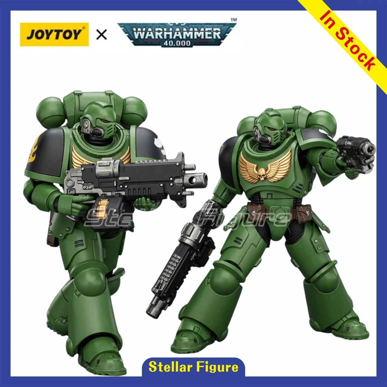 【sf】1-18-joytoy-ウォーハンマー-40k-サラマンダーズ-インターセッサー-ボルトライフル、ボルトピストル、チェーンソード付き-アクションフィギュアモデル