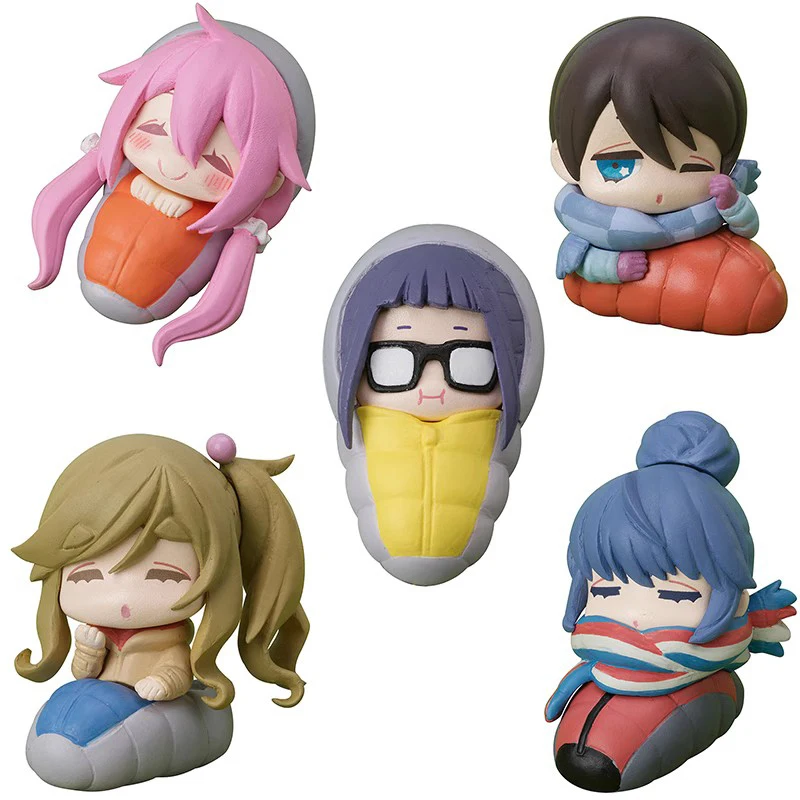 

StaSto Original 5Pcs Gashapon Kagamihara Nadeshiko Action Figure ゆるキャン△ Anime Toys For Kids Gift Collectible Model