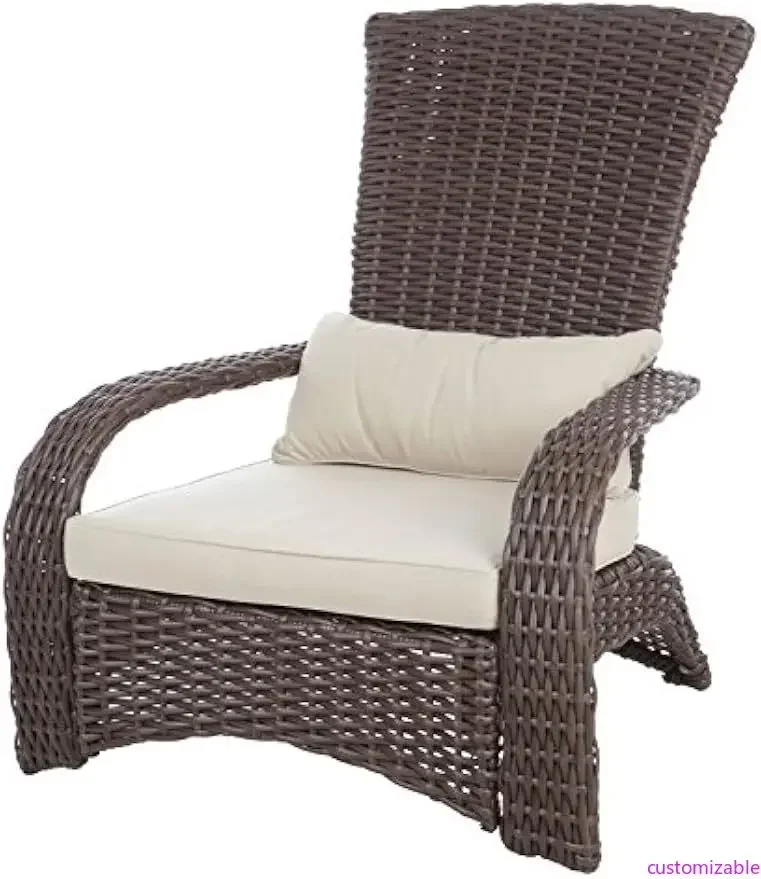 

Hot-selling62172 Deluxe Coconino Wicker Lounge Chair All Weather Wicker Armchair Lightweight Durable Adirondack Style Includes 3